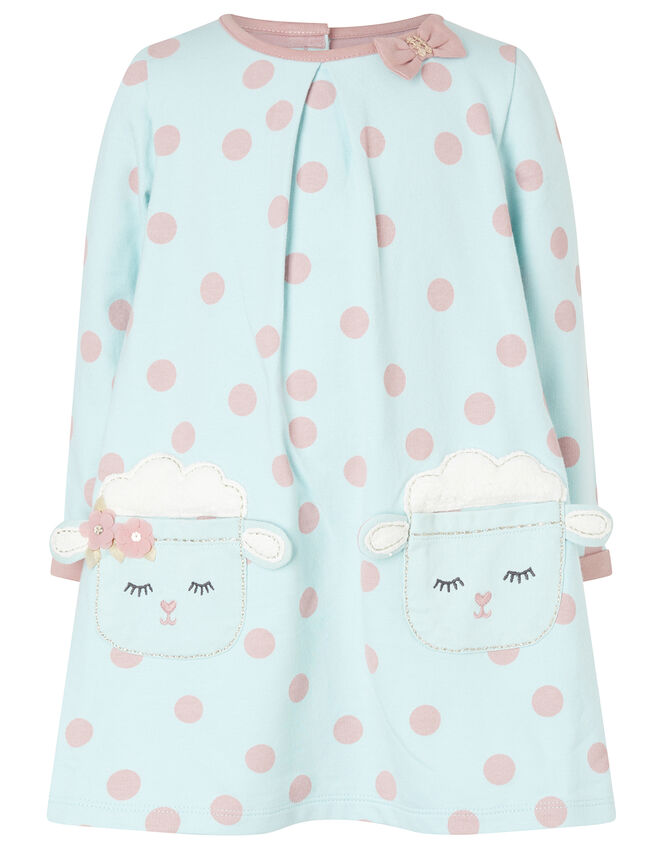 Baby Lamb Set in Organic Cotton, Blue (AQUA), large