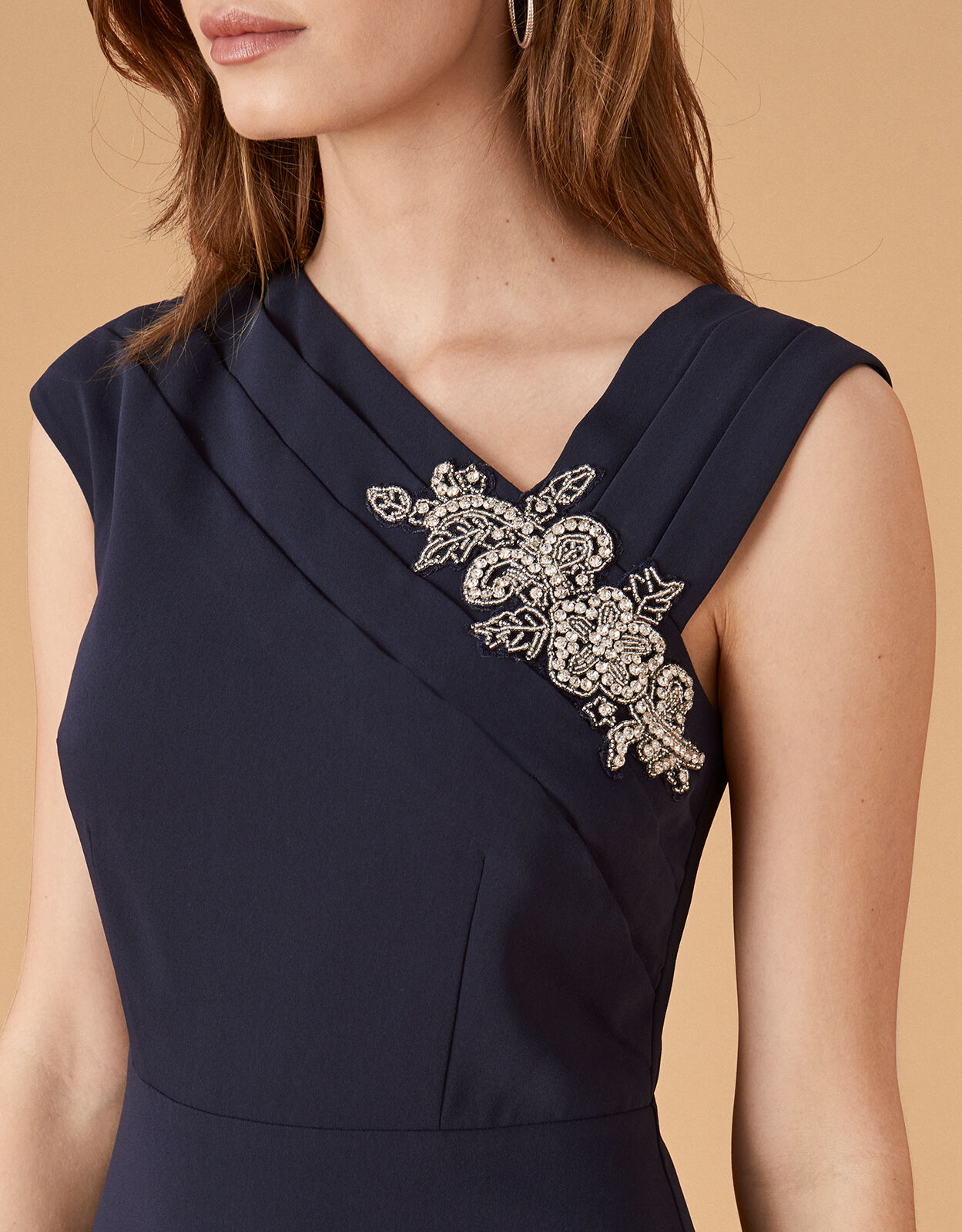 Maya sleeveless deals embellished maxi dress