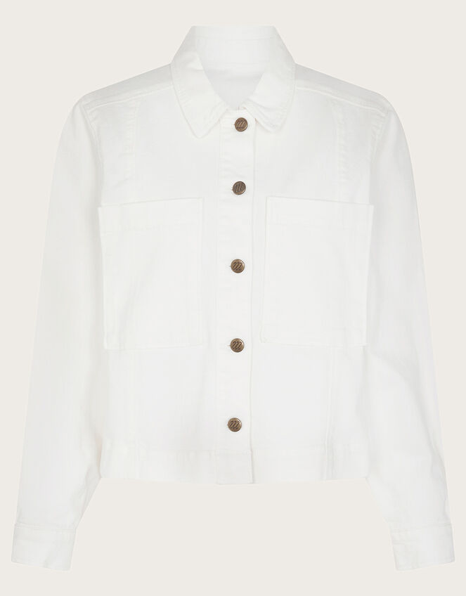 Short Denim Jacket Natural Casualwear Monsoon UK.