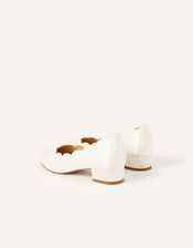 Sasha Scallop Edge Bridal Shoe, Ivory (IVORY), large