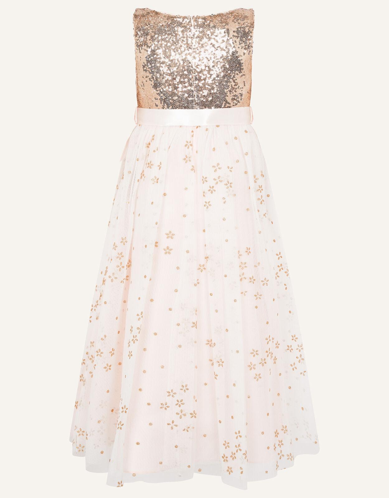 Daisy Sequin Maxi Dress Pink | Girls 