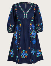 Eden Embroidered Dress, Blue (NAVY), large
