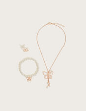 Pearly Butterfly Jewellery Set, , large