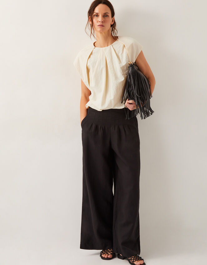 Dorit Bubble Hem Top Cream