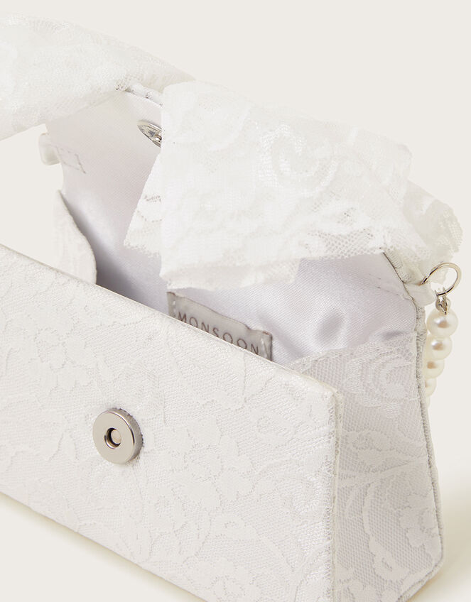 Lace Bow Bridesmaid Bag, , large