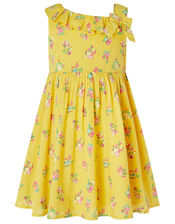 Baby Grace Floral Dress in Organic Cotton, Yellow (YELLOW), large