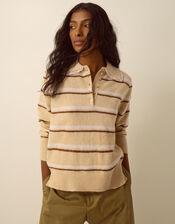 Sutton Stripe Jumper, Yellow (BUTTER YELLOW), large
