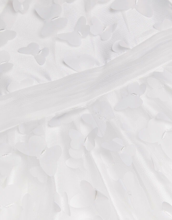 Laurena Asymmetrical 3D Butterfly Dress, Ivory (IVORY), large