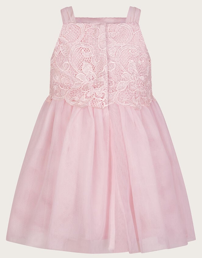 Baby Anna Sleeveless Lacy Dress, Pink (PALE PINK), large