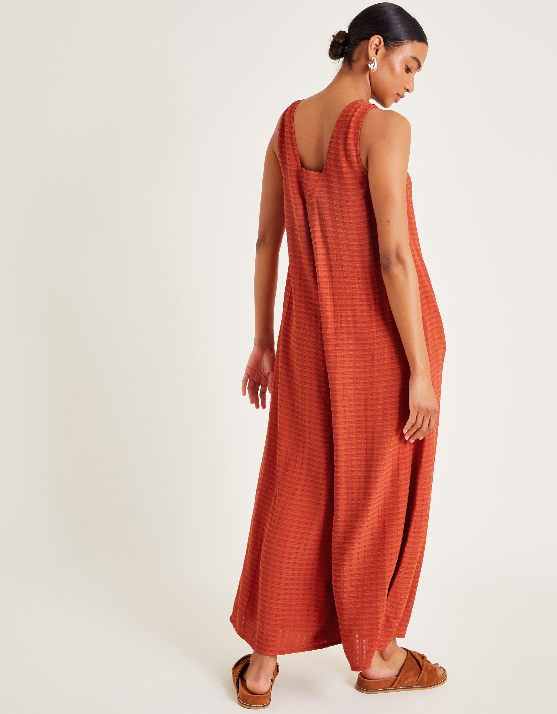 Hazel Embellished Wide Leg Jumpsuit Orange Jumpsuits Monsoon UK