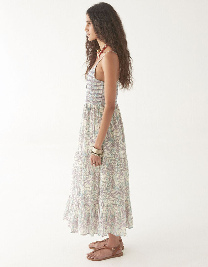 Maison Hotel Lulu Sleeveless Floral Midi Dress, Blue (BLUE), large