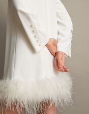 Andrea Feather Wedding Dress, Ivory (IVORY), large