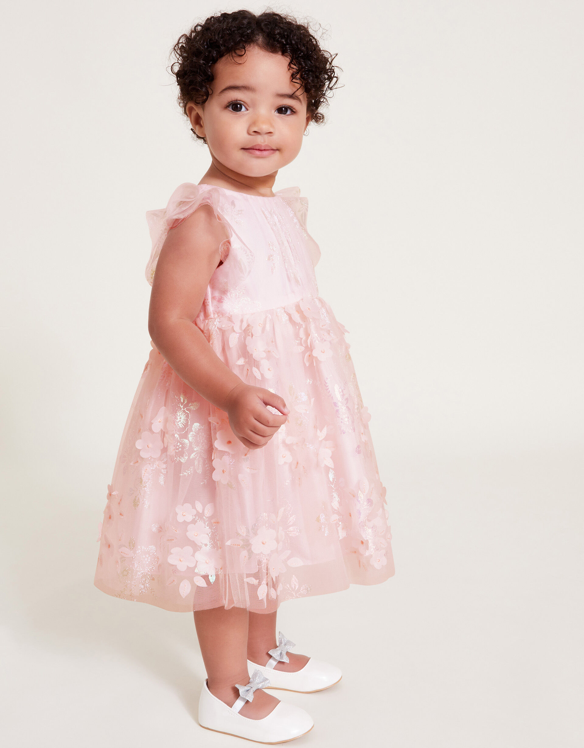 Apolina 3-5 Penny Smock Dress Pink Beige