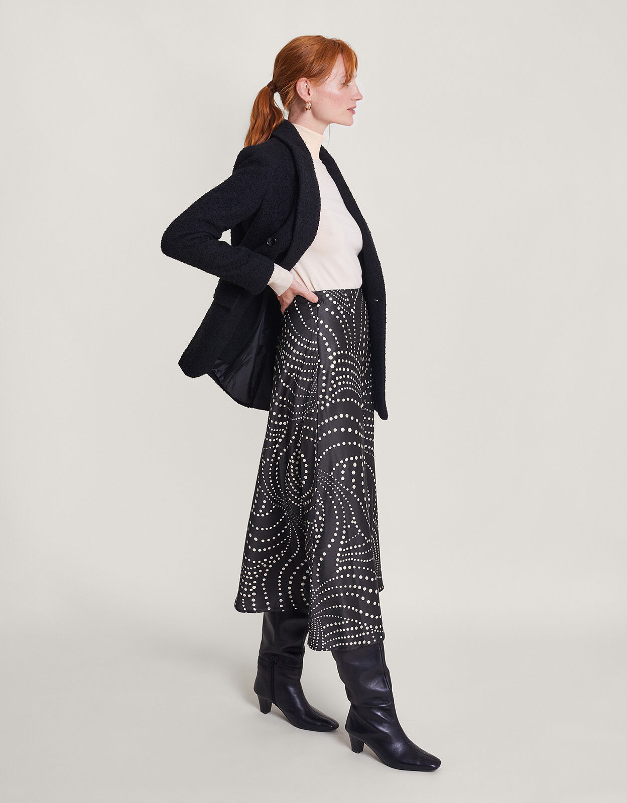 Black silk skirt uk online
