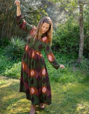 Lyrical Sisters Lola Bubble Print Maxi Dress, Multi (MULTI), large