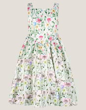 Dancer Floral Basque Party Dress, Multi (MULTI), large