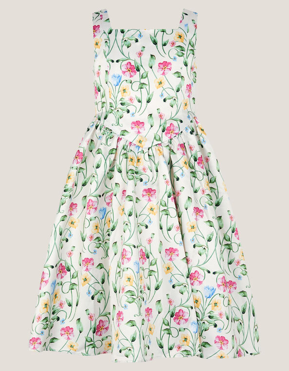 Dancer Floral Basque Party Dress, Multi (MULTI), large