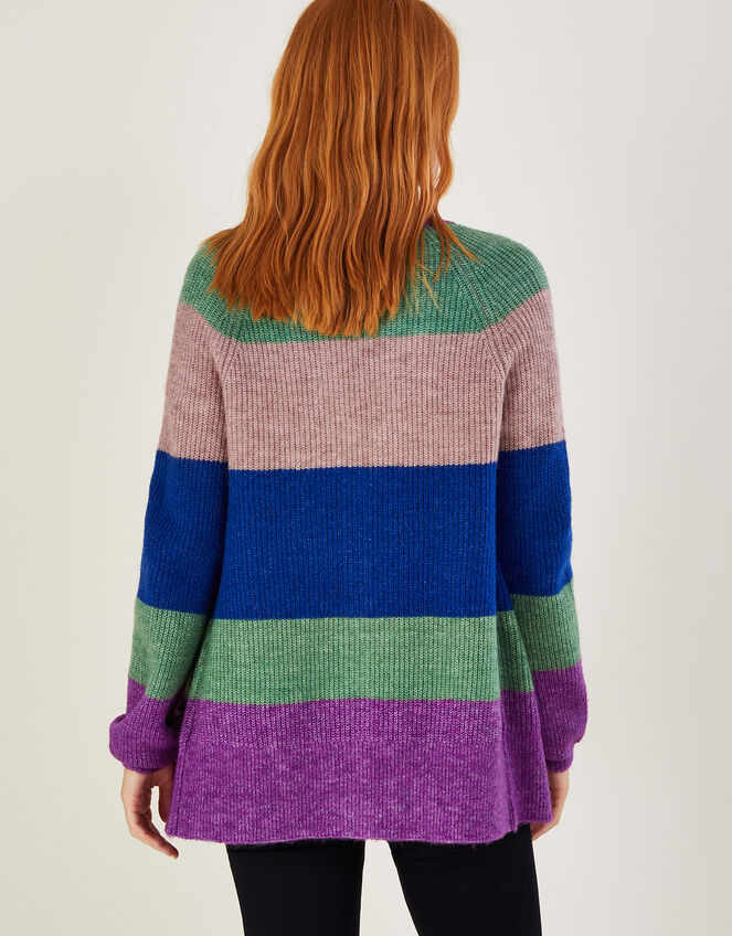 Super-Soft Edge to Edge Stripe Cardigan, Multi (MULTI), large