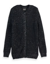Scotch and Soda Metallic Mid-Length Cardigan, Black (BLACK), large