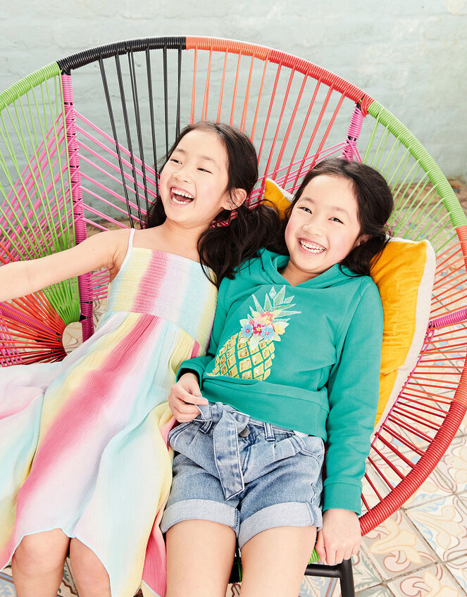 Rainbow Tie-Dye Dress in LENZING™ ECOVERO™, Multi (MULTI), large