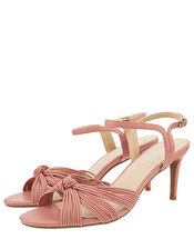 Kitty Knot Heeled Sandals, Pink (BLUSH), large