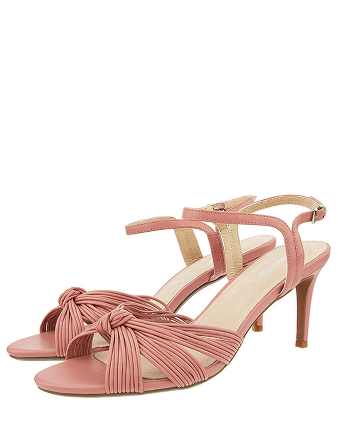 Kitty Knot Heeled Sandals, Pink (BLUSH), large
