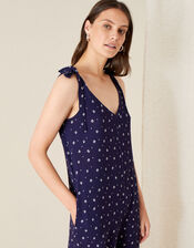 Olly Printed Hareem Jumpsuit, Blue (NAVY), large