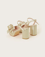 Rosette Platform Heels, Gold (GOLD), large