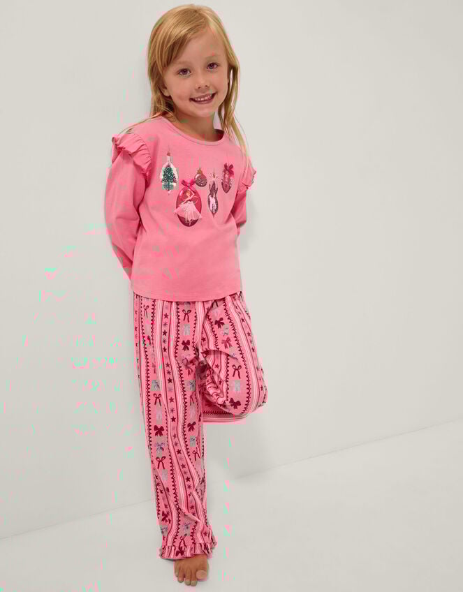Christmas Bauble Pyjama Set, Pink (PINK), large