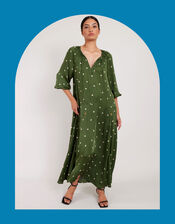 East Kamara Spot Dress, Green (GREEN), large