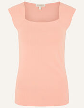 Clara Square Neck Vest, Pink (BLUSH), large