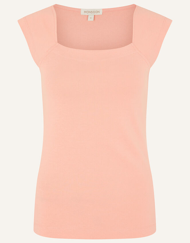 Clara Square Neck Vest, Pink (BLUSH), large