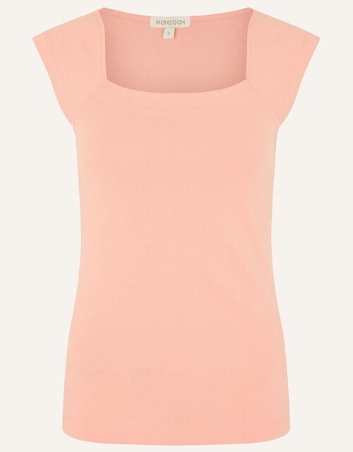 Clara Square Neck Vest, Pink (BLUSH), large