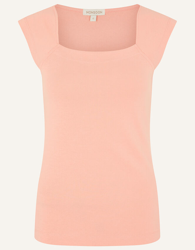 Clara Square Neck Vest, Pink (BLUSH), large