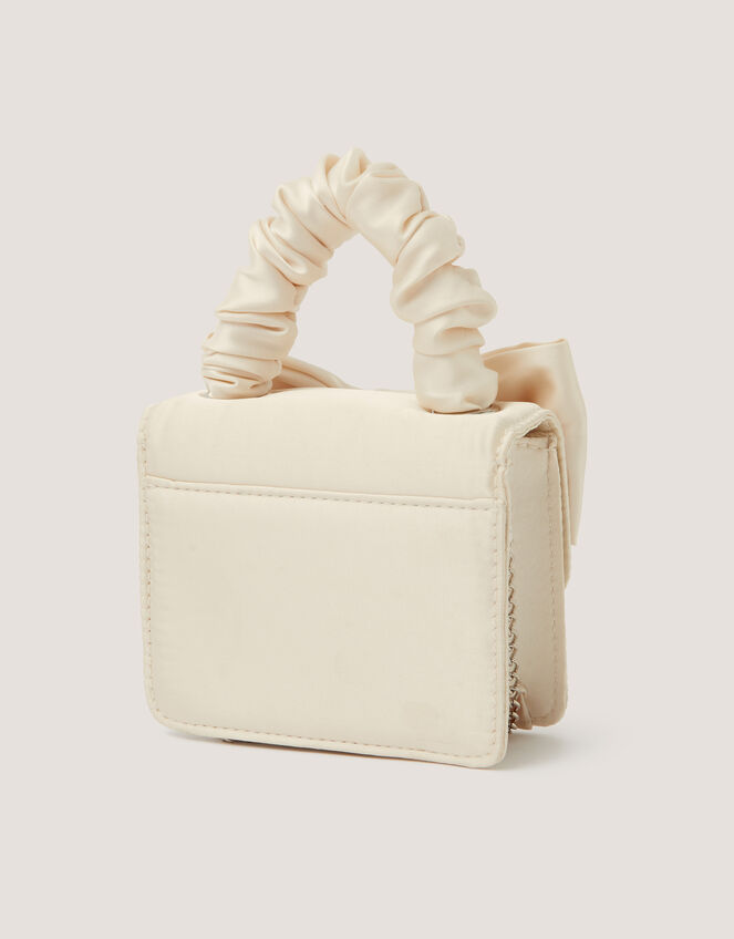 Pearl Embellished Bow Bag, , large