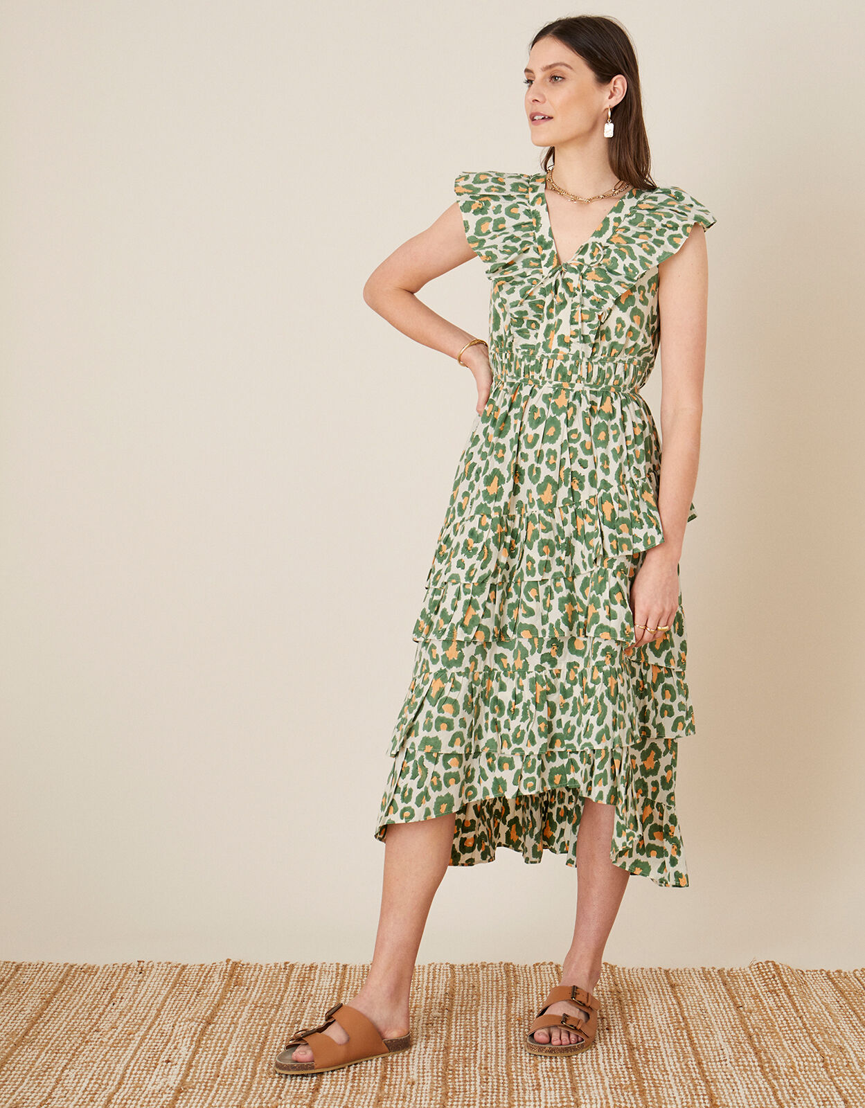 Monsoon leopard print dress clearance