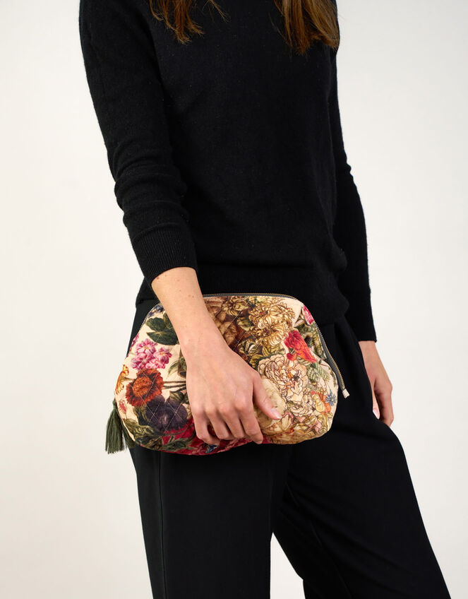 One Hundred Stars Primula Print Velvet Pouch, , large