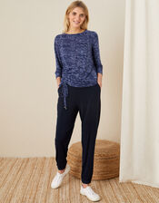 Lounge Beatrice Burnout Jersey Top, Blue (BLUE), large