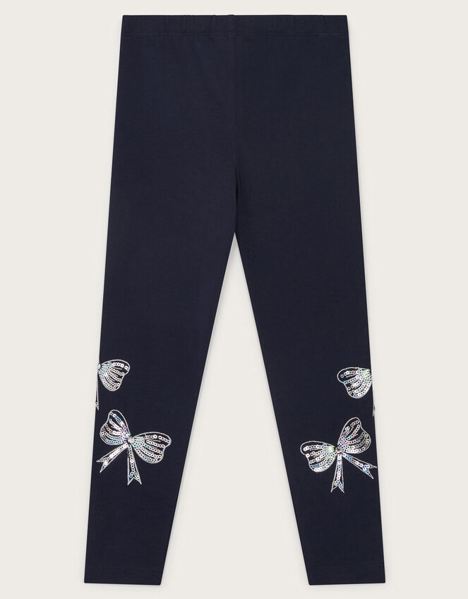 Bow Aop Leggings - Blue