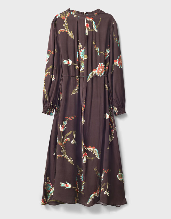 East Jeanie Botanical Print Maxi Dress, Grey (CHARCOAL), large