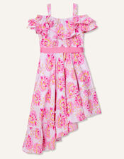 Tie-Dye Heart Asymmetric Dress , Ivory (IVORY), large