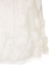 Baby Lace and 3D Rose Christening Dress, White (WHITE), large
