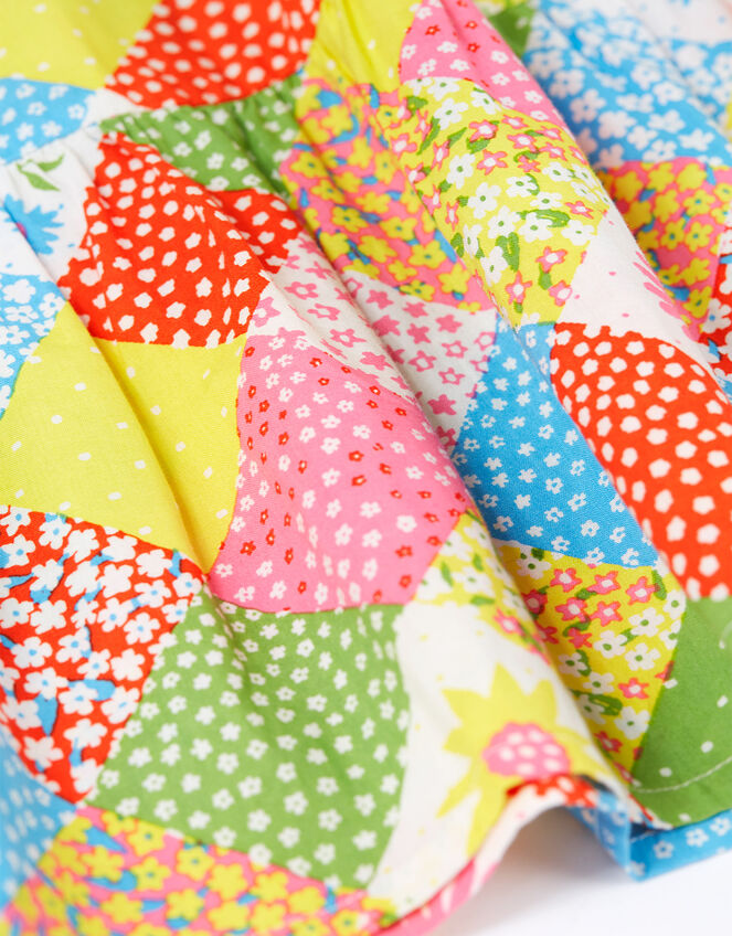 Frugi Floral Patchwork Dress, Multi (MULTI), large