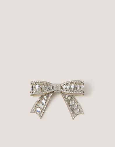 Gemstone Bow Hair Clip, , large
