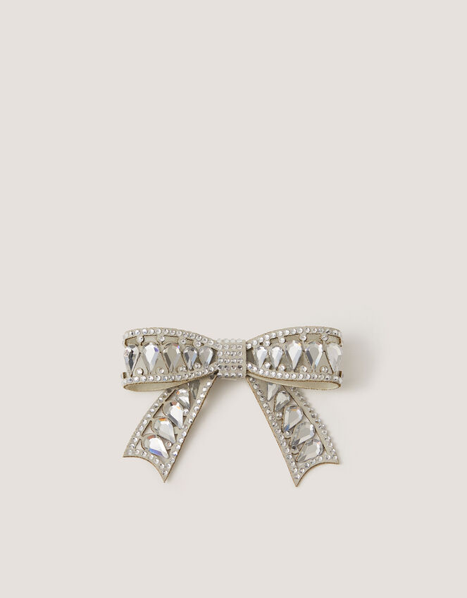 Gemstone Bow Hair Clip, , large
