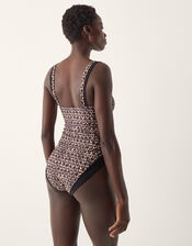 Arti Heart Print Swimsuit, Black (BLACK), large