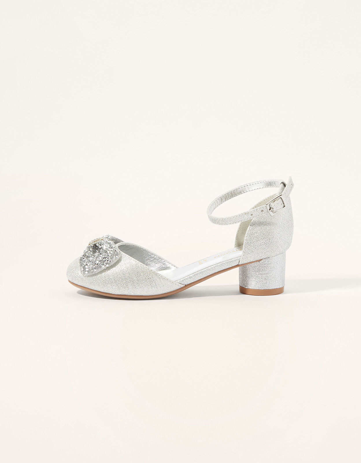 Silver on sale 2in heels