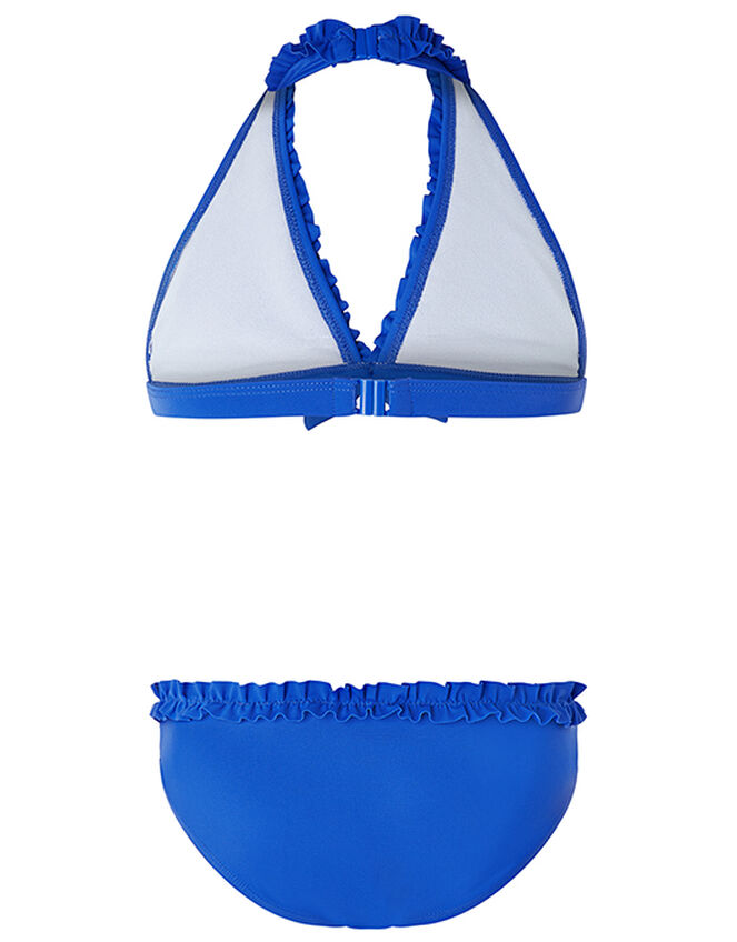 Rachel Ruffle Bow Bikini Set, Blue (BLUE), large