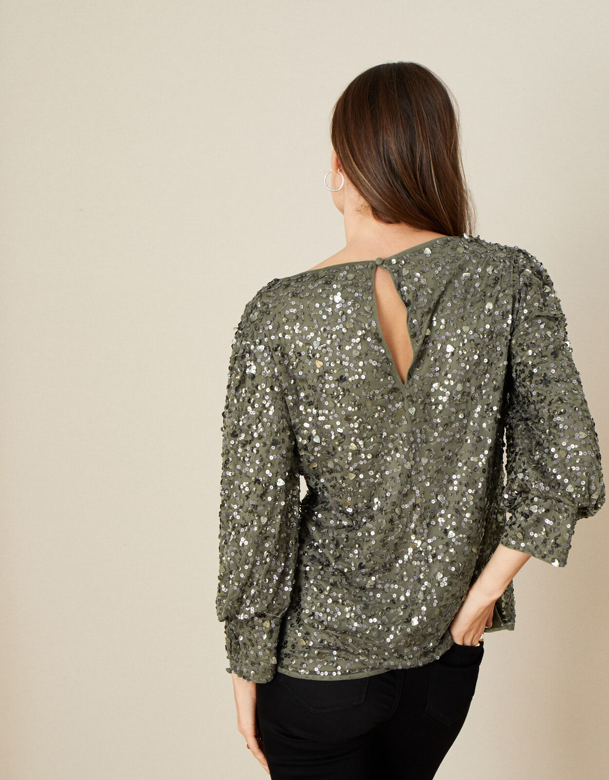 large sequin top