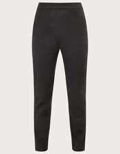 Jodi Jacquard Trousers with Recycled Cotton, Black (BLACK), large